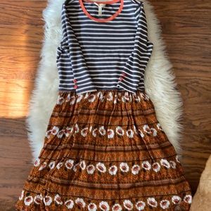 S Matilda Jane momma dress floral stripe